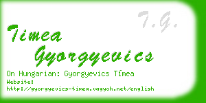 timea gyorgyevics business card
